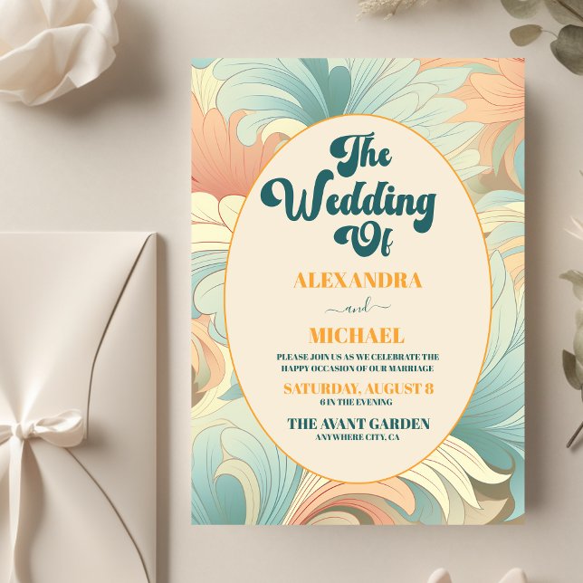 Budget Boho Retro Colorful Floral Wedding  Flyer (Creator Uploaded)