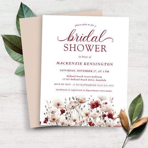 BUDGET Boho Summer Fall Wildflower Bridal Shower