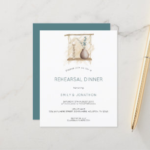 Budget Boho Swing Rehearsal Dinner Invitation