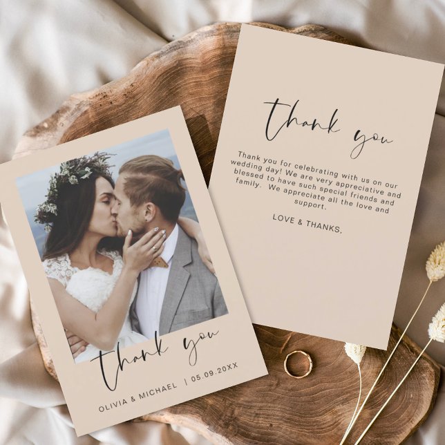 Budget Boho Terracotta Wedding Thank You Cards (Creator Uploaded)