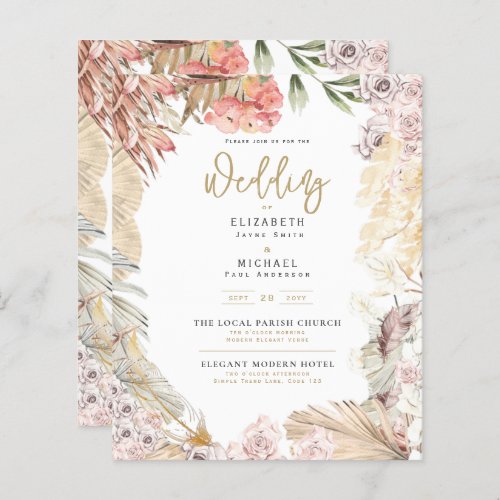BUDGET BOHO Wedding Invite Digital Download