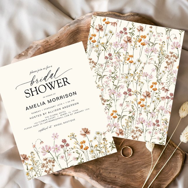 Budget Boho Wildflower Bridal Shower Invitation (Creator Uploaded)