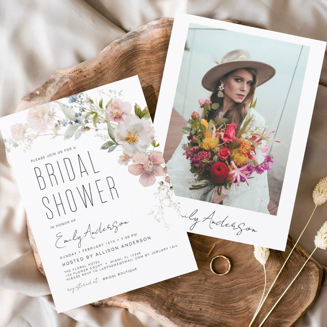 Budget Boho Wildflower Bridal Shower Invitation (Creator Uploaded)