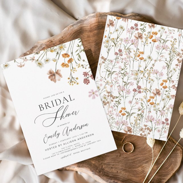 Budget Boho Wildflower Bridal Shower Invitation (Creator Uploaded)
