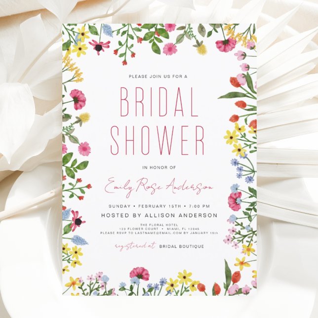 Budget Boho Wildflower Bridal Shower Invitation Flyer (Creator Uploaded)