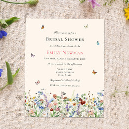 Budget Boho Wildflowers Butterflies Bridal Shower