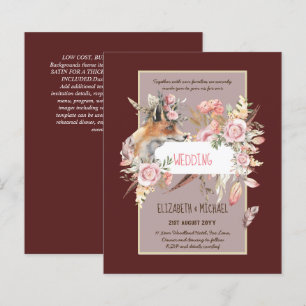 BUDGET Boho Woodland FOX Floral Wedding Modern