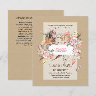 BUDGET Boho Woodland FOX Floral Wedding Modern