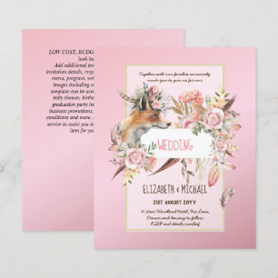 BUDGET Boho Woodland FOX Floral Wedding Modern