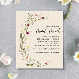 Budget Boho Wreath of Wildflowers Bridal Brunch