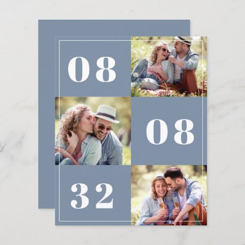 BUDGET Bold Date Photo Wedding Save the Date