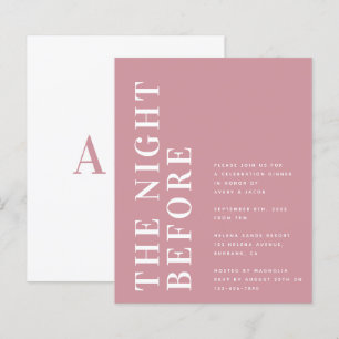 Budget Bold Modern Rehearsal Dinner Invitation