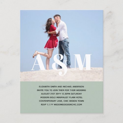 BUDGET BOLD PHOTO OVERLAY Wedding Invitations Flyer