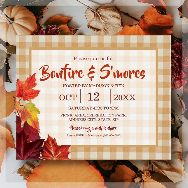 Budget Bonfire & Smore Invitation (Creator Uploaded)