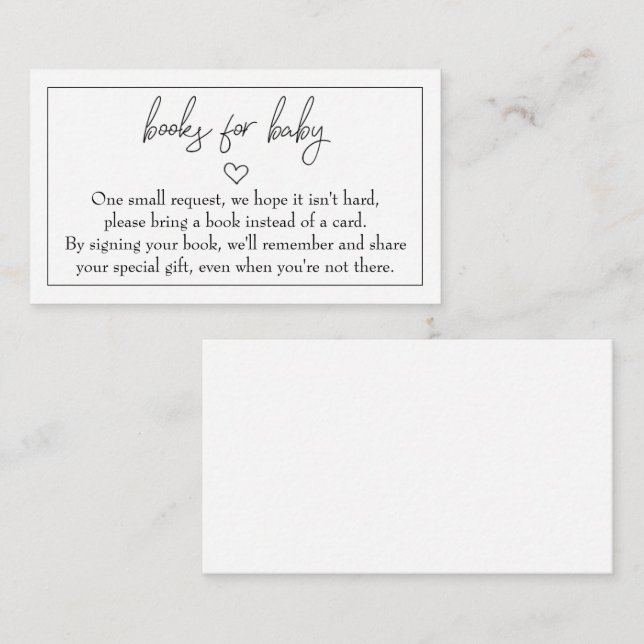 Budget "Books for Baby" Insert (Front/Back)