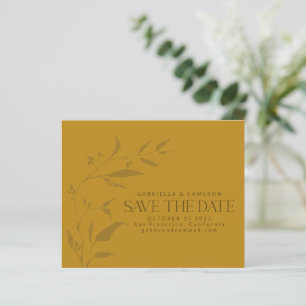 Budget Botanical Artwork Yellow Boho Save The Date