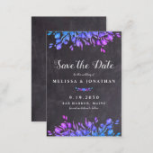 Budget Botanical Foliage Rustic Save The Date Note Card (Front/Back)