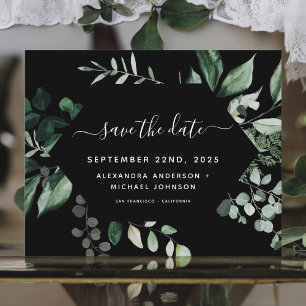Budget Botanical Greenery Black Foliage Wedding