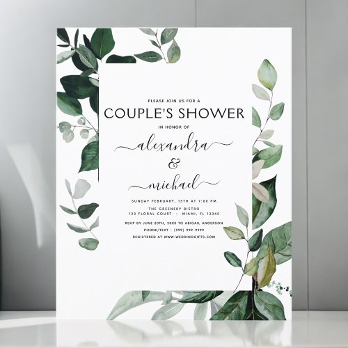 Budget Botanical Greenery Foliage Couples Shower