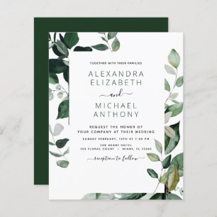 Budget Botanical Greenery Foliage Wedding