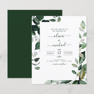 Budget Botanical Greenery Foliage Wedding