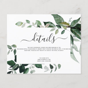 Budget Botanical Greenery Foliage Wedding Flyer