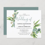 Budget Botanical Greenery Wedding Invitations<br><div class="desc">Invite your guests to celebrate your wedding day, without breaking the bank, with these elegant Greenery wedding invitations. Featuring a classic white background, an array of green folaige, delicate white flowers and a stylish wedding template which is easy to customize. All font styles, sizes, and colors can be changed by...</div>