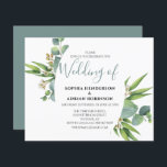 Budget Botanical Greenery Wedding Invitations<br><div class="desc">Invite your guests to celebrate your wedding day, without breaking the bank, with these elegant Greenery wedding invitations. Featuring a classic white background, an array of green folaige, delicate white flowers and a stylish wedding template which is easy to customize. All font styles, sizes, and colors can be changed by...</div>