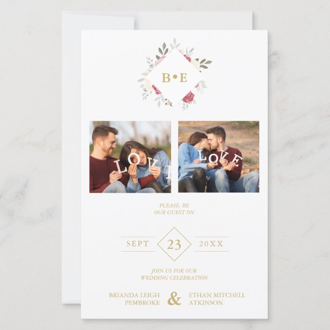 Budget Botanical Initials Floral Anagram 2 Photos (Front)