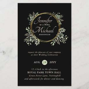 BUDGET Botanics Greenery Wedding Invites Trending