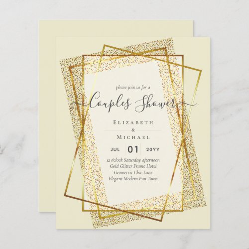 BUDGET Bridal COUPLES Shower Gold Geometric Frame