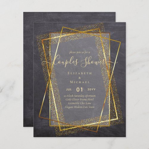 BUDGET Bridal COUPLES Shower Gold Geometric Frame