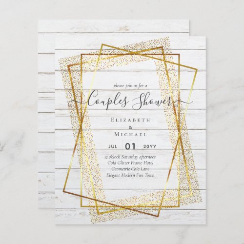 BUDGET Bridal COUPLES Shower Gold Geometric Frame