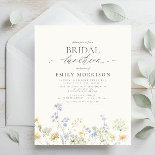 Budget Bridal Luncheon Wildflower Invitation Flyer