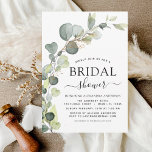Budget Bridal Shower Greenery Eucalyptus Succulent<br><div class="desc">Budget Decorated Paper - Eucalyptus Greenery Succulent Botanical Watercolor Spring Wedding Bridal Shower Invitations on white background - includes beautiful and elegant script typography with modern botanical leaves and greenery for the special Bride to Be celebration.</div>