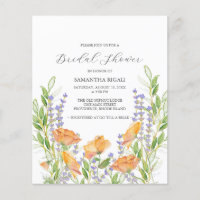 Budget Bridal Shower Invitation Floral