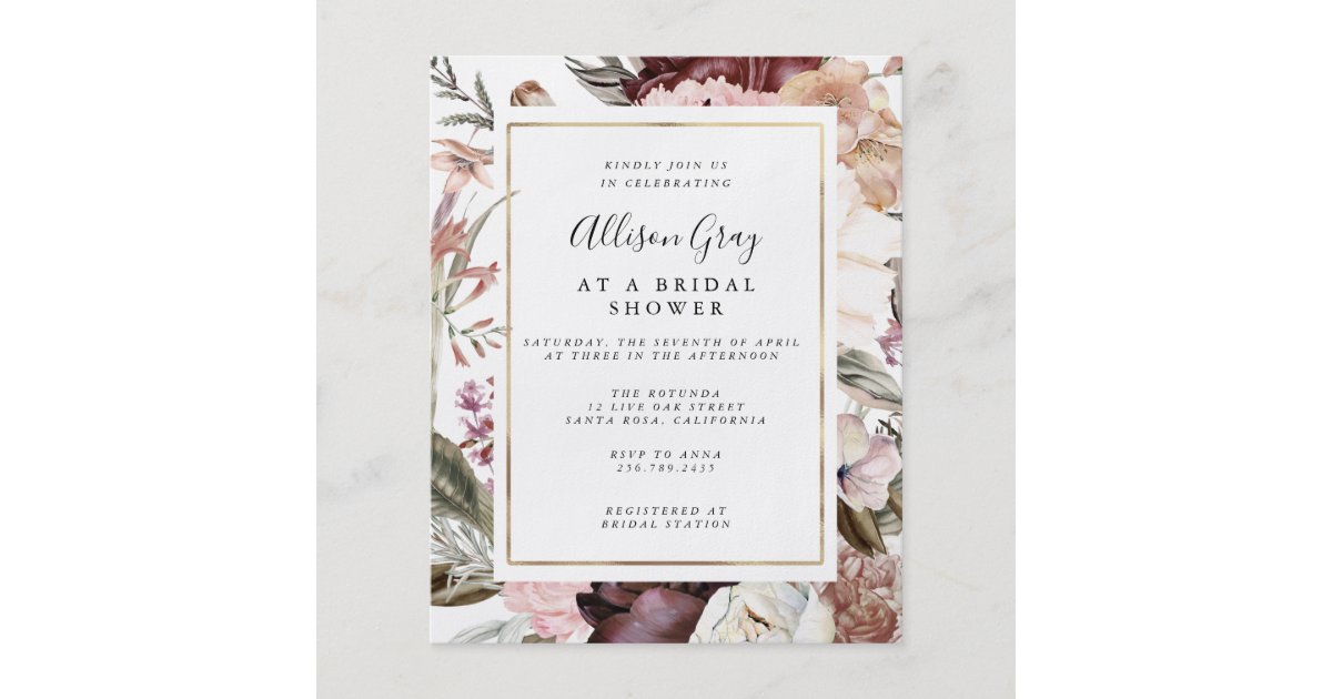 Budget Bridal Shower Invitation Flyer Zazzle