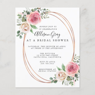 Budget Bridal Shower Invitation Flyer