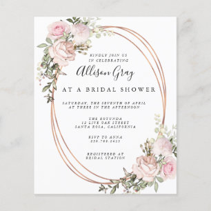 Budget Bridal Shower Invitation Flyer