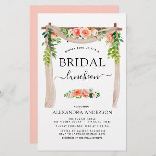 Budget Bridal Shower Luncheon Coral Peach