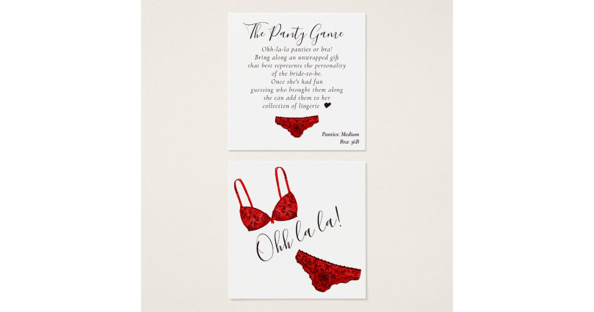 The Panty Game – One Silly Bride