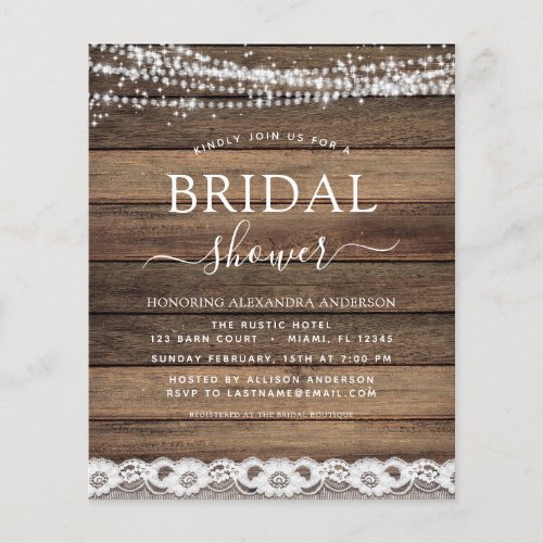 Budget Bridal Shower Rustic Farmhouse