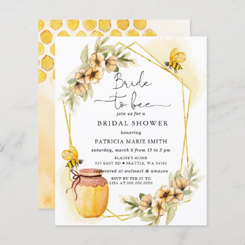 Budget Bride To Bee Honeybee Floral Bridal Shower