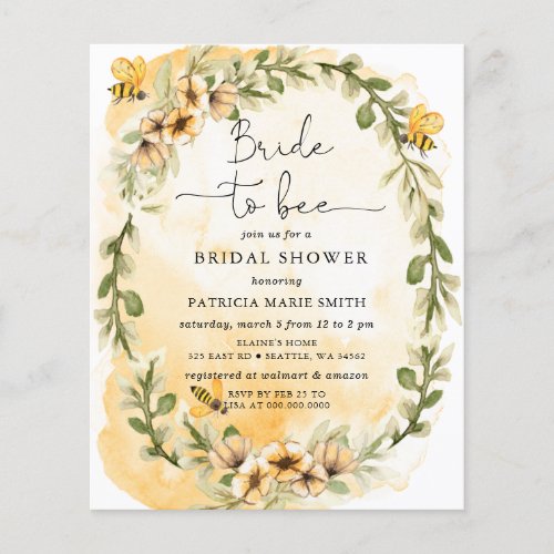 Budget Bride To Bee Honeybee Floral Bridal Shower