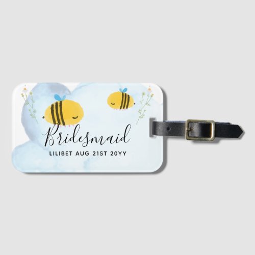 BUDGET Bridesmaid Bridal Party Gifts Bumble BEES Luggage Tag