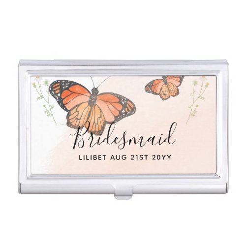 BUDGET Bridesmaid Bridal Party Gifts BUTTERFLIES Business Card Case