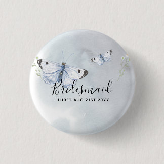 BUDGET Bridesmaid Bridal Party Gifts BUTTERFLIES Button