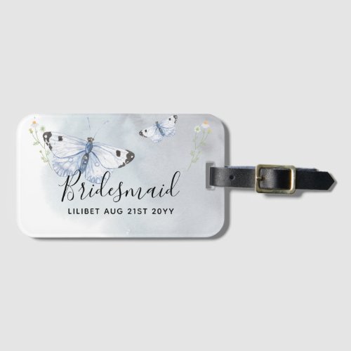 BUDGET Bridesmaid Bridal Party Gifts BUTTERFLIES Luggage Tag