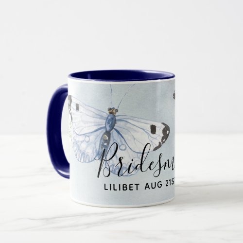 BUDGET Bridesmaid Bridal Party Gifts BUTTERFLIES Mug