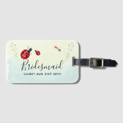 BUDGET Bridesmaid Bridal Party Gifts LADYBUGS Luggage Tag